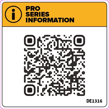 DE1316 REV B Pro Series QR Code Decal page