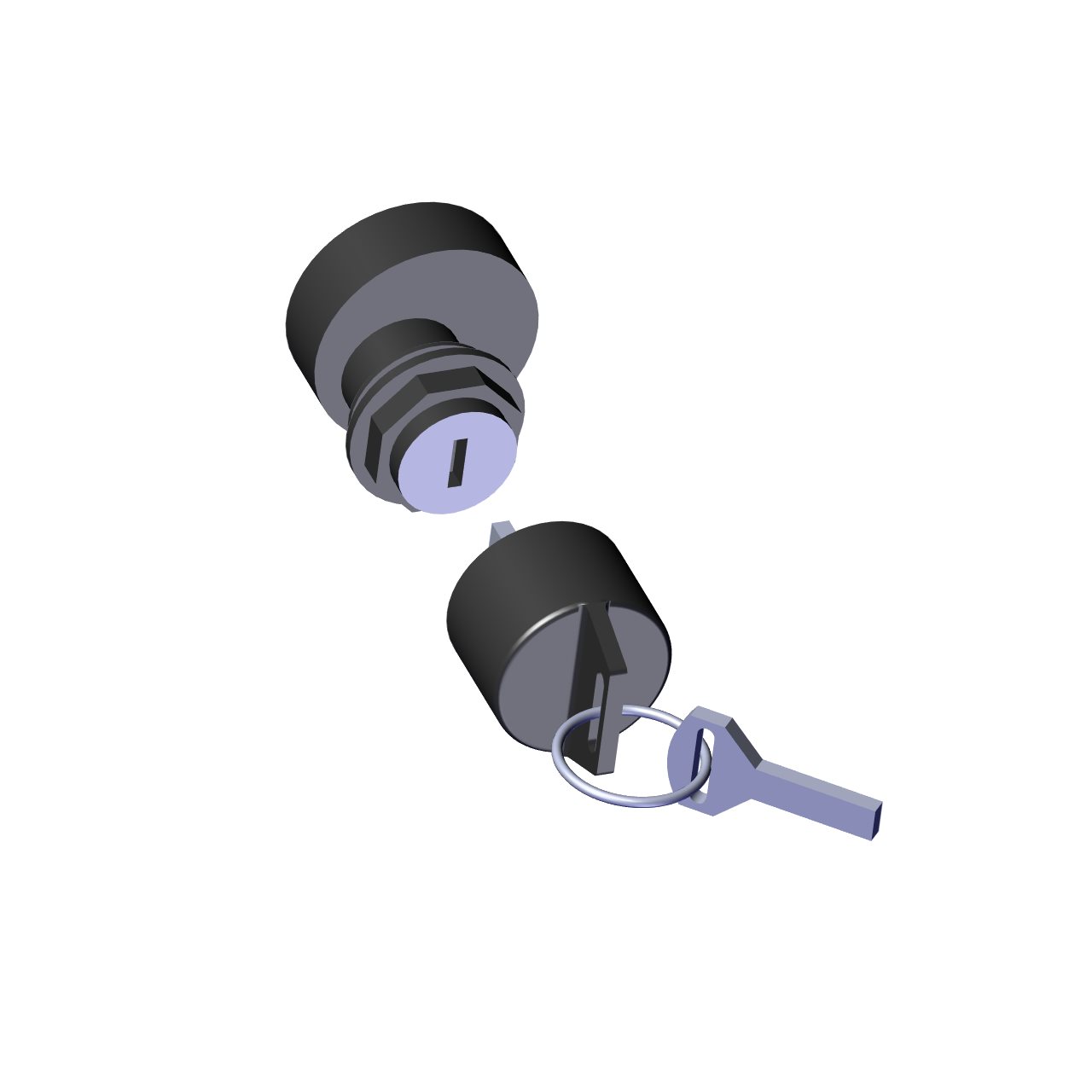 KEY SWITCH,3POS, 20A 12V