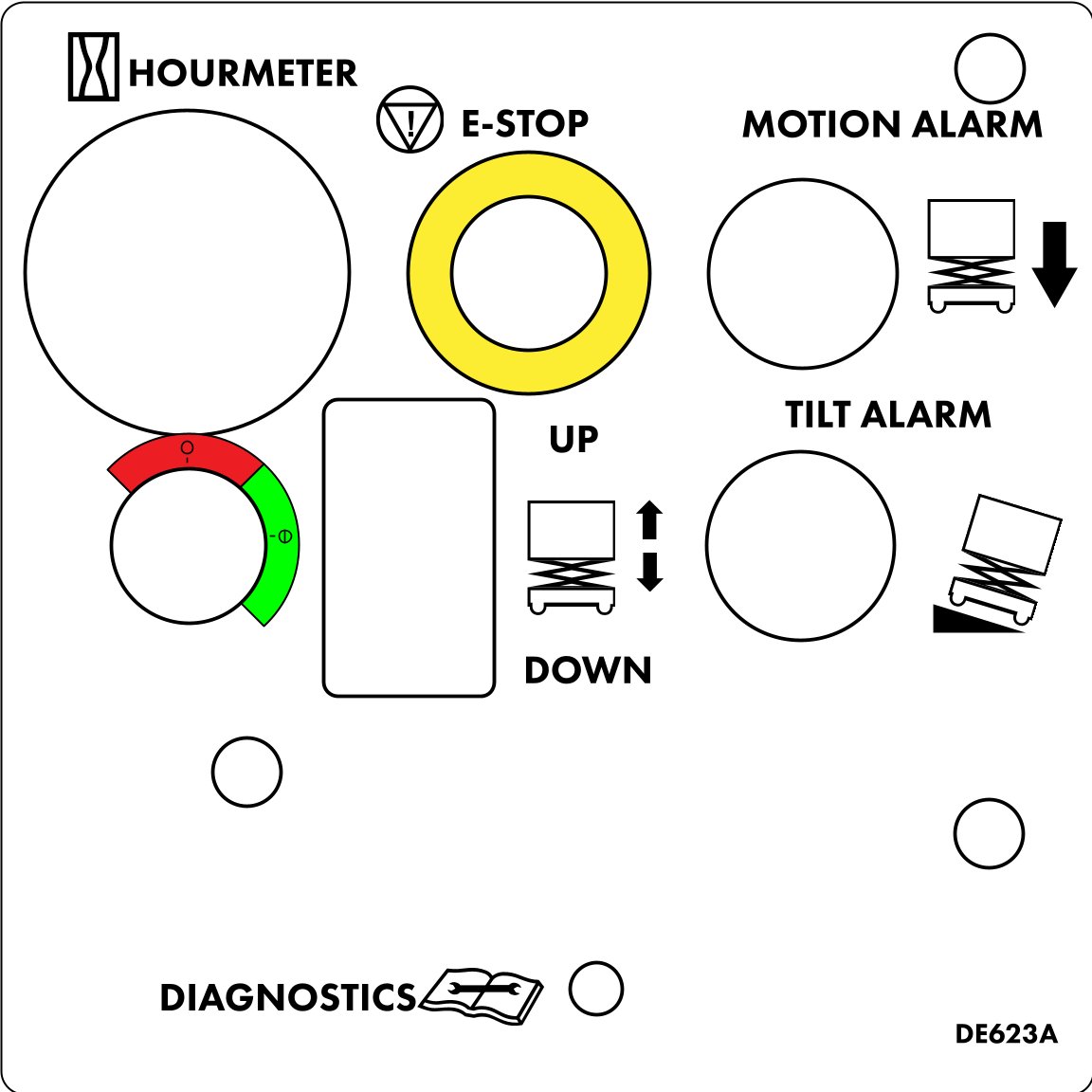 DECAL, CONTROL LOWER (HB2-ANSI)