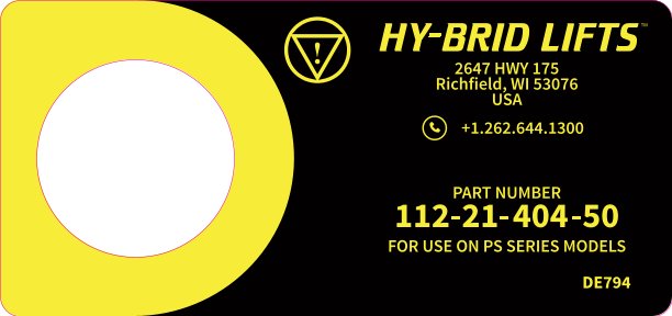 DECAL, CONTROL UPPER ID HBS4,ACT