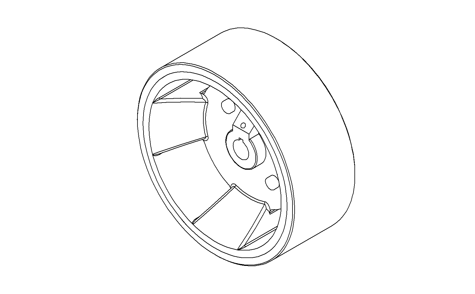 WHEEL, 10x4 GREY URETHANE KEYWAY 1.0 - Image 2
