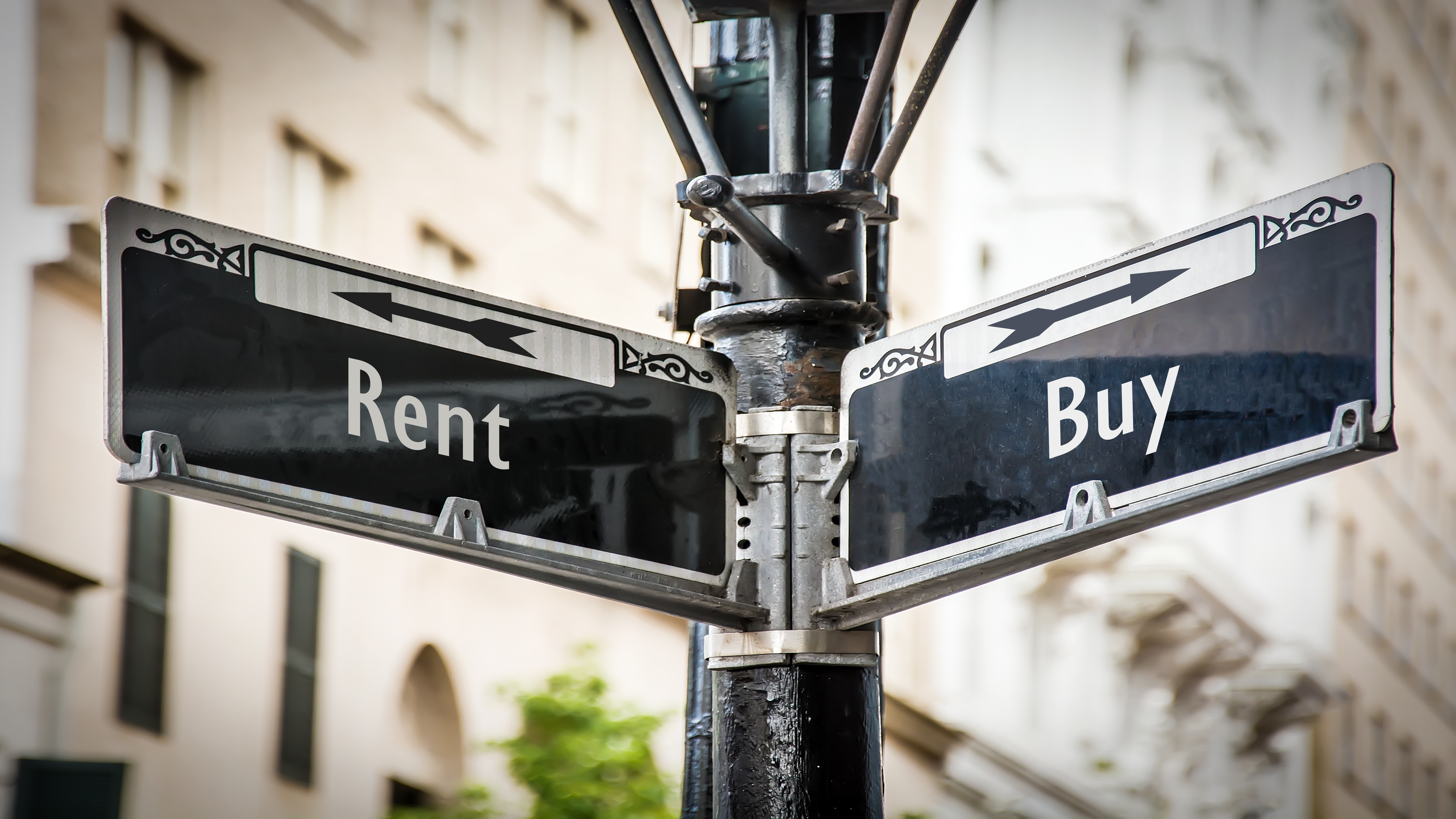Street Sign Buy versus Rent