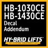 HB 1030CE HB 1430CE DA